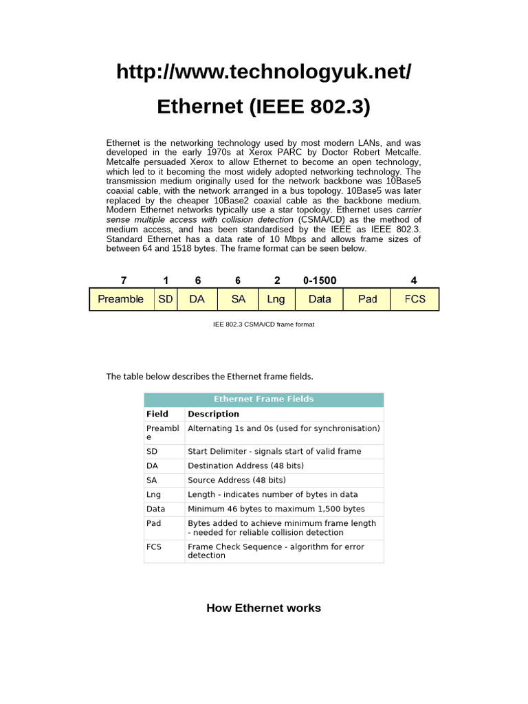 Networking Technology | PDF | Ethernet | Computer Network