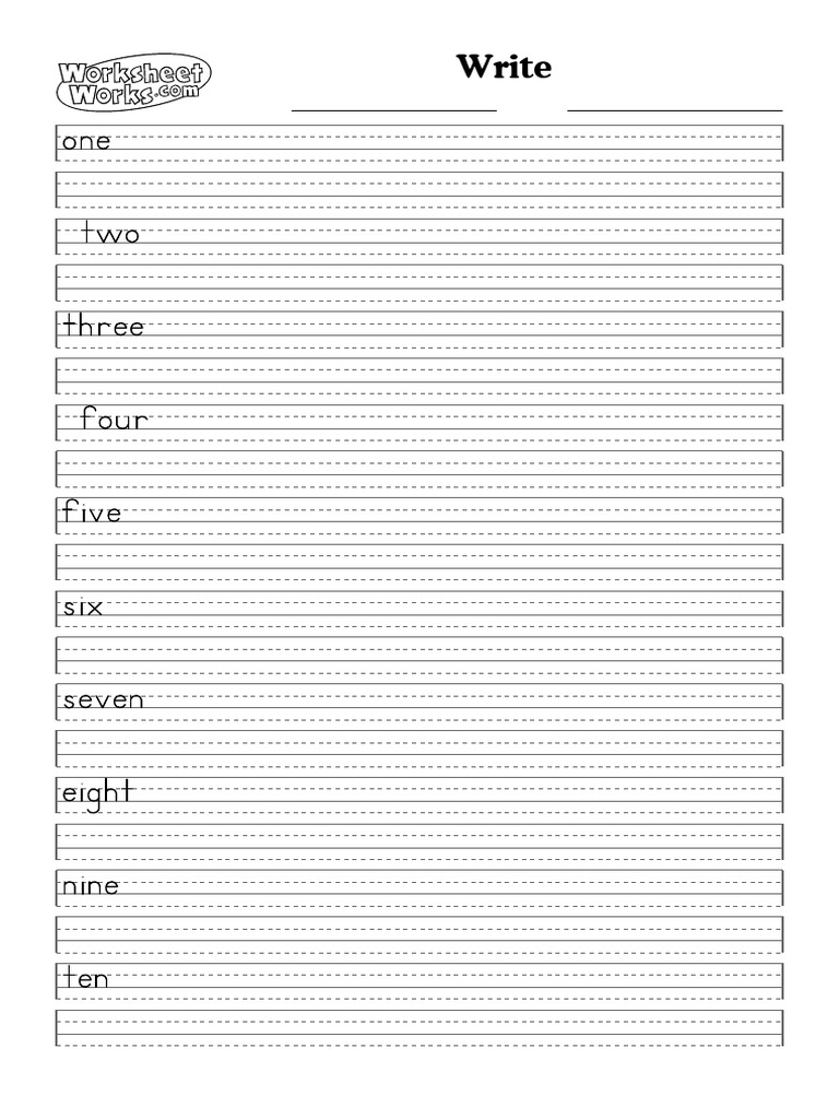 WorksheetWorks Write 8 | PDF