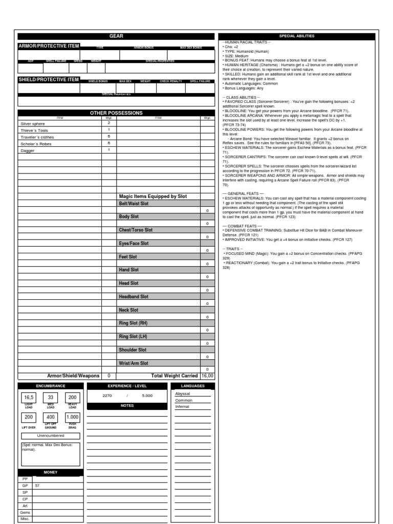 Pathfinder sCoreForge 2.0.0.0 2 | PDF | Role Playing Games | Fantasy Games