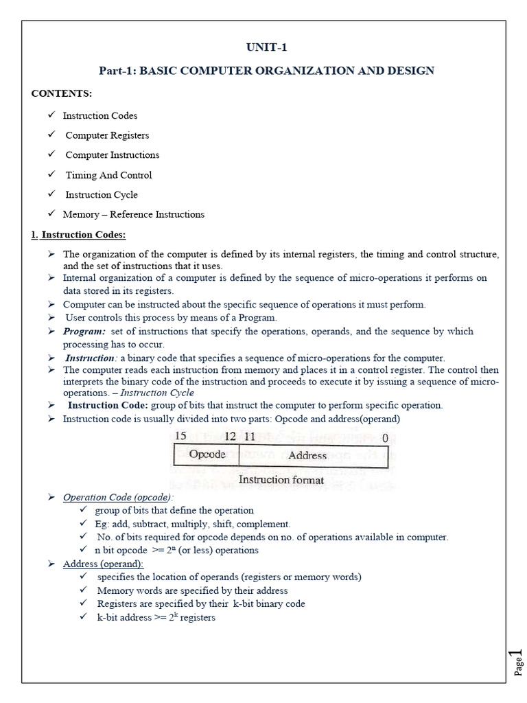 Computer organization-Unit-I-part-2 | PDF | Computer Engineering ...