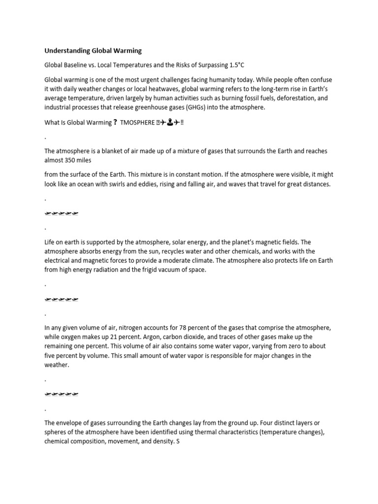 Understanding Global Warming | PDF | Climate Change | Atmosphere Of Earth