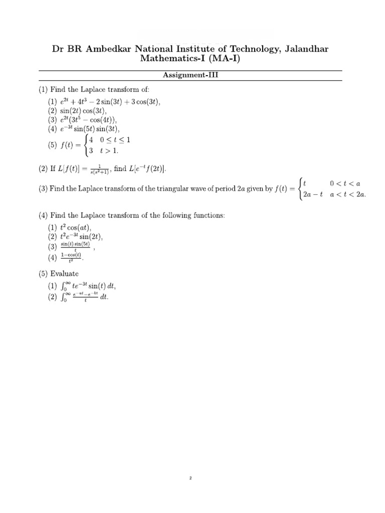 Tutorial - ODE 3 | PDF