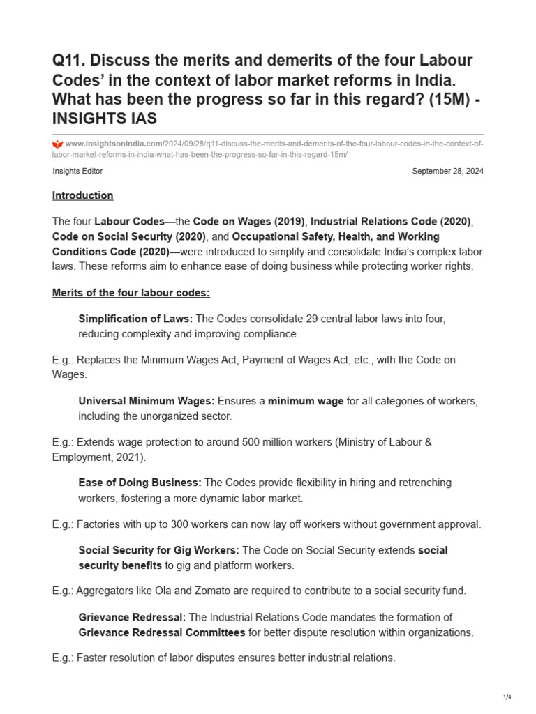 Insightsonindia.com-Q11. Discuss the Merits and Demerits of the Four ...