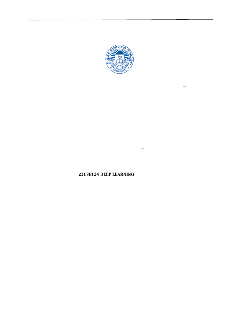 Unit 1 - Introducton To Deep Learning | PDF | Deep Learning | Neuron
