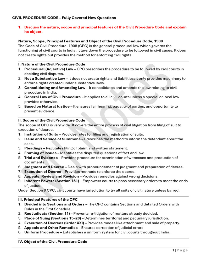 CIVIL PROCEDURE CODE New | PDF | Lawsuit | Res Judicata