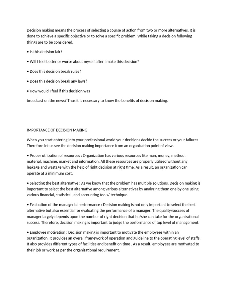 Decision Making | PDF | Decision Making | Rationality