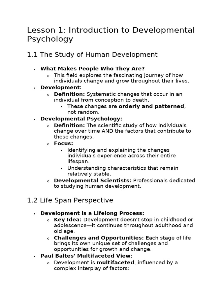 Developmental Psychology | PDF | Embryo | Childbirth