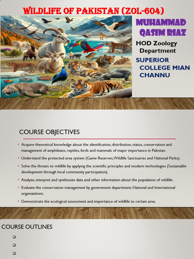 Wildlife of Pakistan Letcures by Sir Qasim Riaz | PDF | Conservation ...