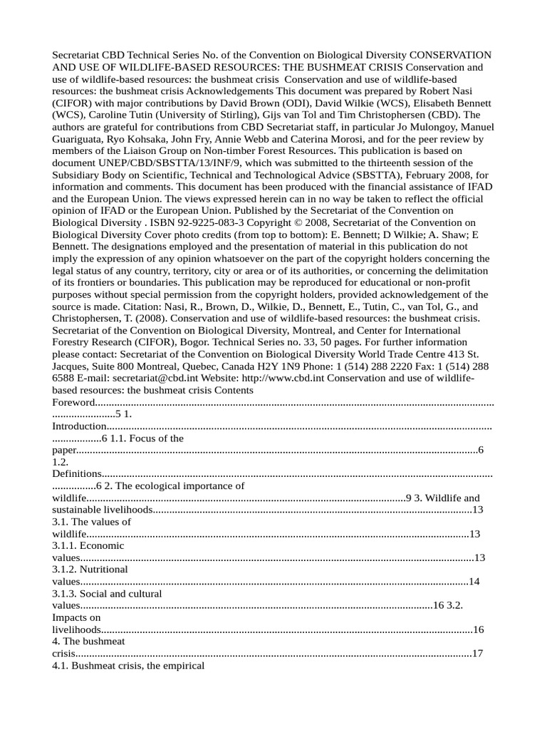CBD Detail | PDF | Predation | Sustainability