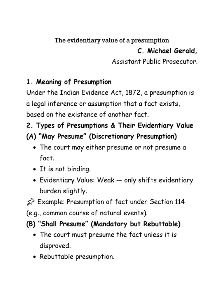 Presumption | PDF
