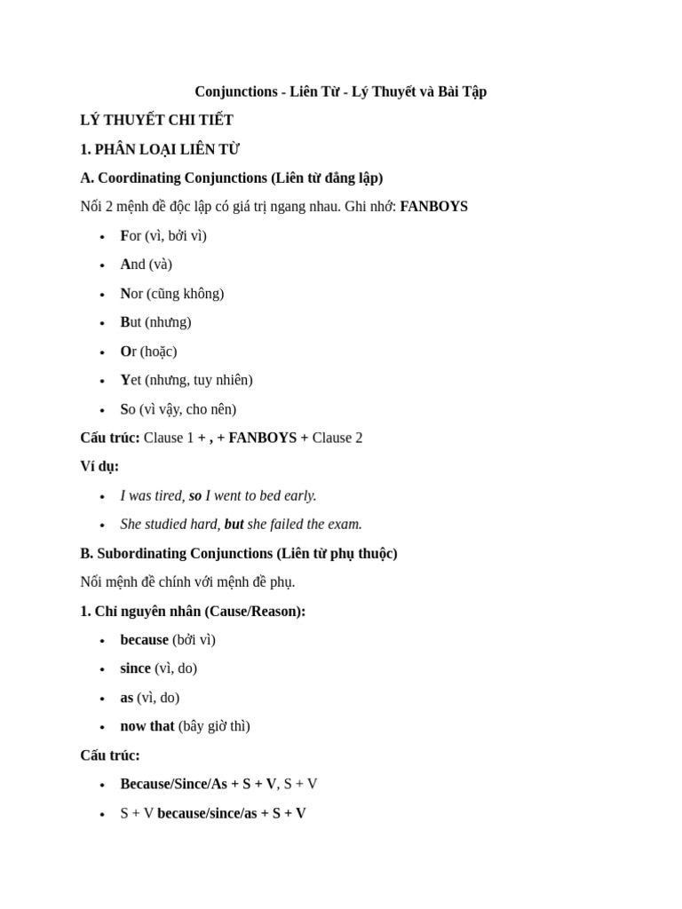Conjunctions | PDF