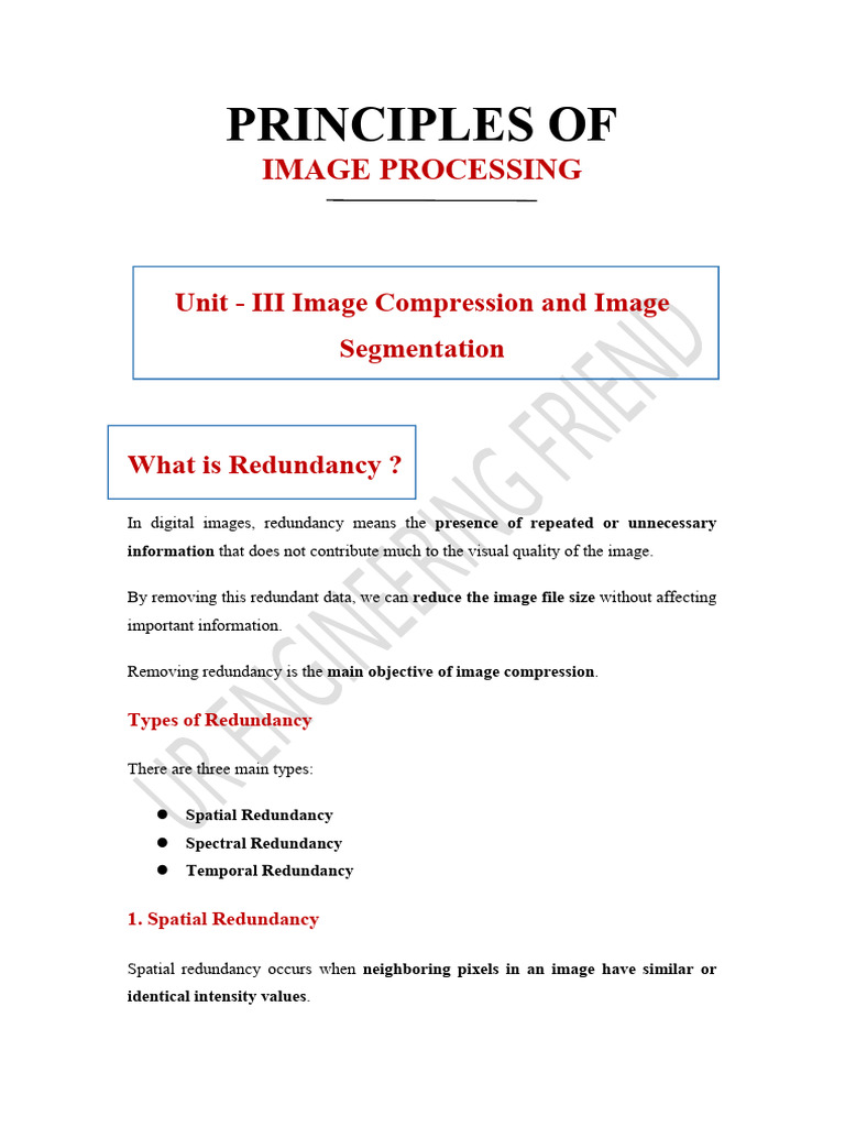 Image Processing Notes Unit 3 - 260322 - 125929 | PDF | Data ...