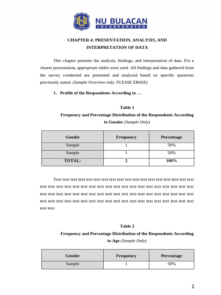 Chapter 4 Format Template | PDF | Sampling (Statistics) | Weighted ...
