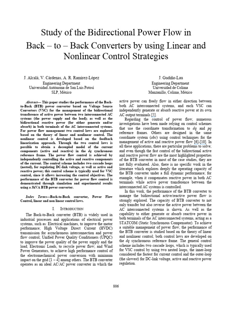 Study of The Bidirectional Power Flow in | PDF | Electromagnetism ...
