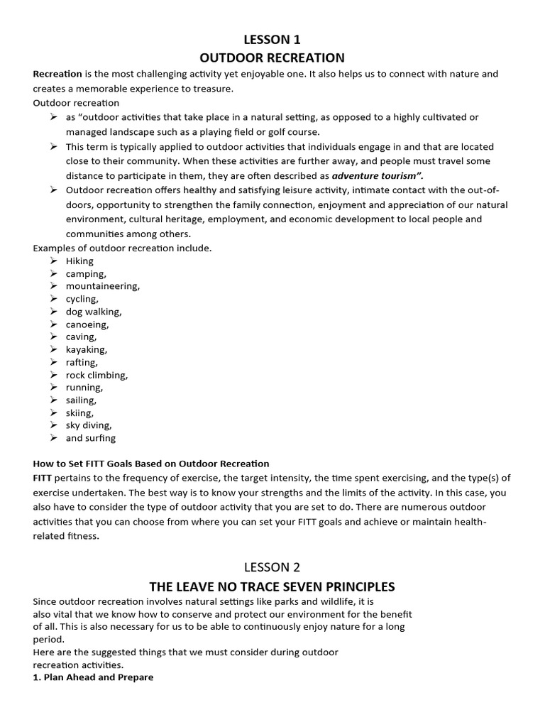 Module For Grade 12 Final Topic | PDF | Outdoor Recreation | Kayak