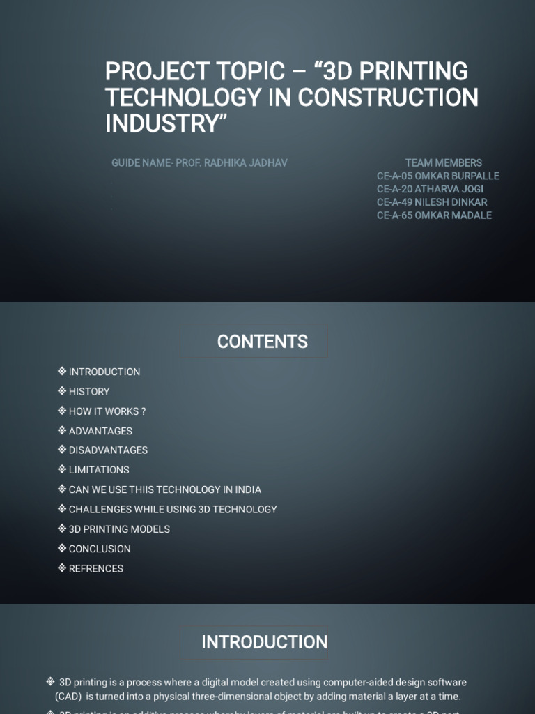 sem 6 mini project ppt | PDF | 3 D Printing | Secondary Sector Of The ...