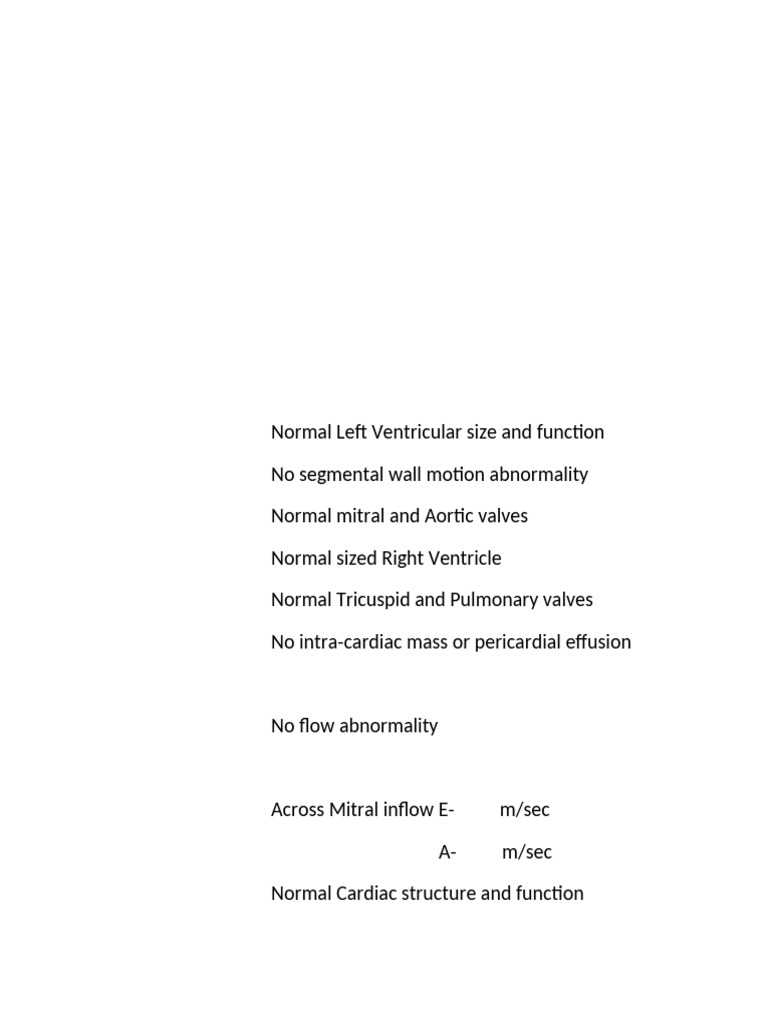 Adult ECHO Normal | PDF
