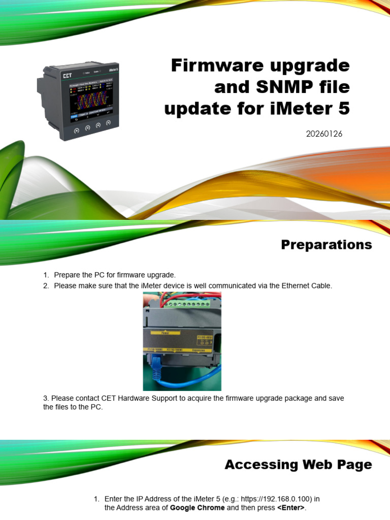 SOP For Firmware Upgrade and SNMP Update of IMeter 5 (20260126) | PDF