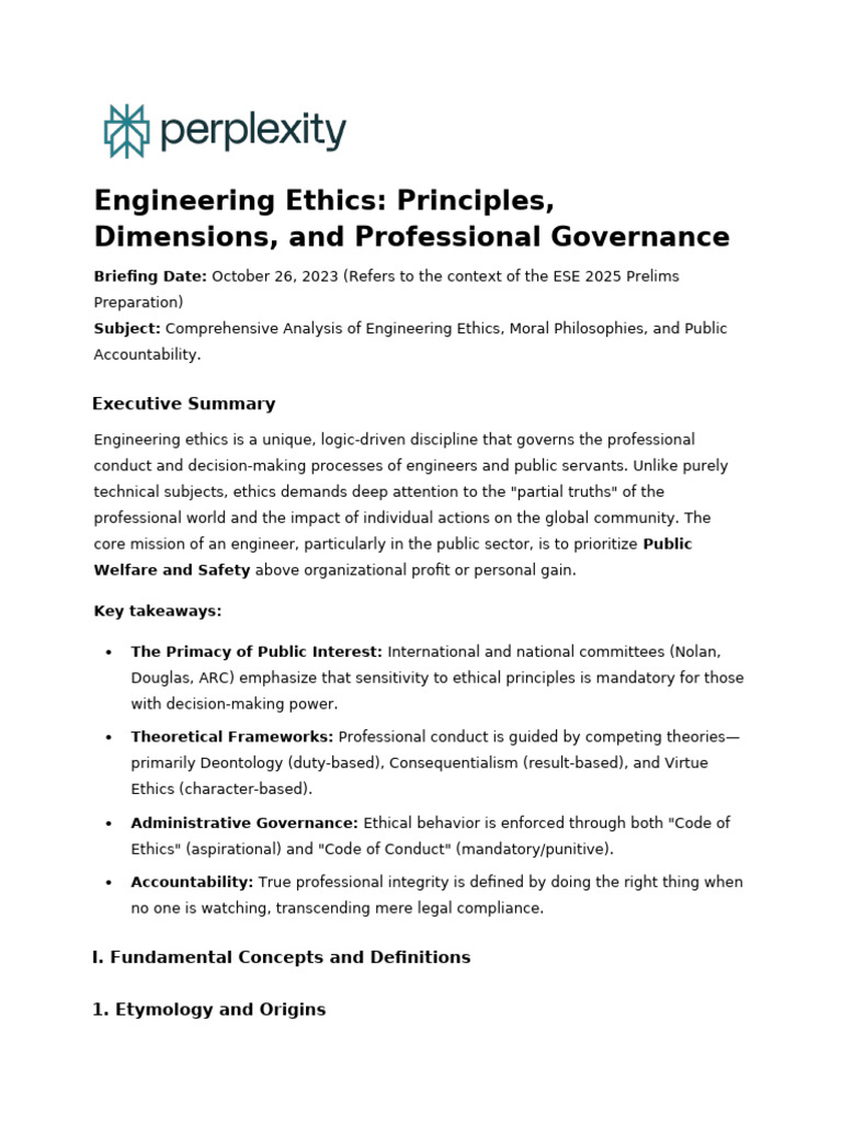 Engineering Ethics - Principles, Dimensions, and PR | PDF ...