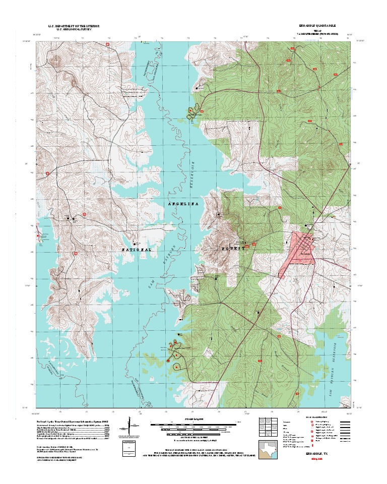 Topographic Map of Broaddus PDF United States Geological Survey Topography