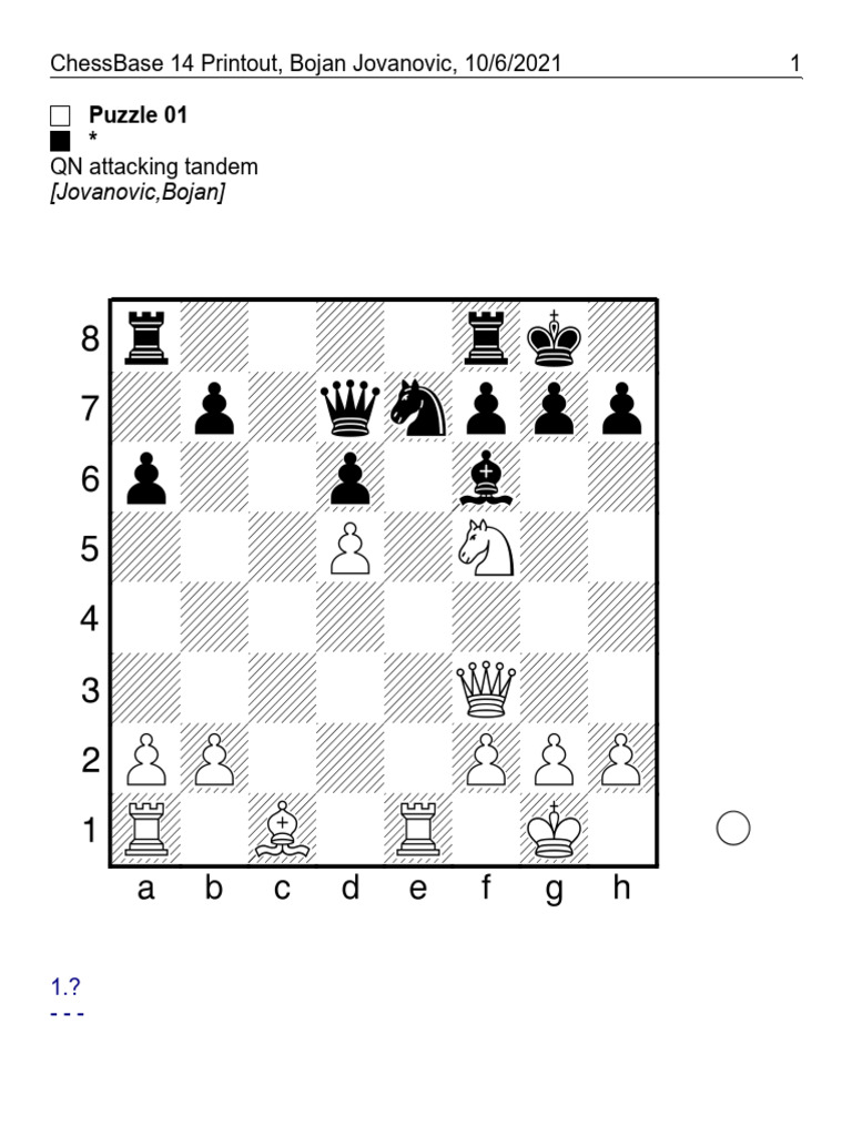 Attacking With Queen & Knight - Examples | PDF | Chess | Chess Theory