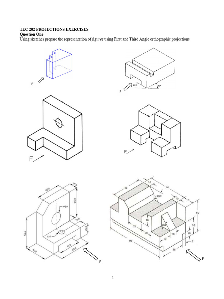 Tec 202 Projections Exercises | PDF