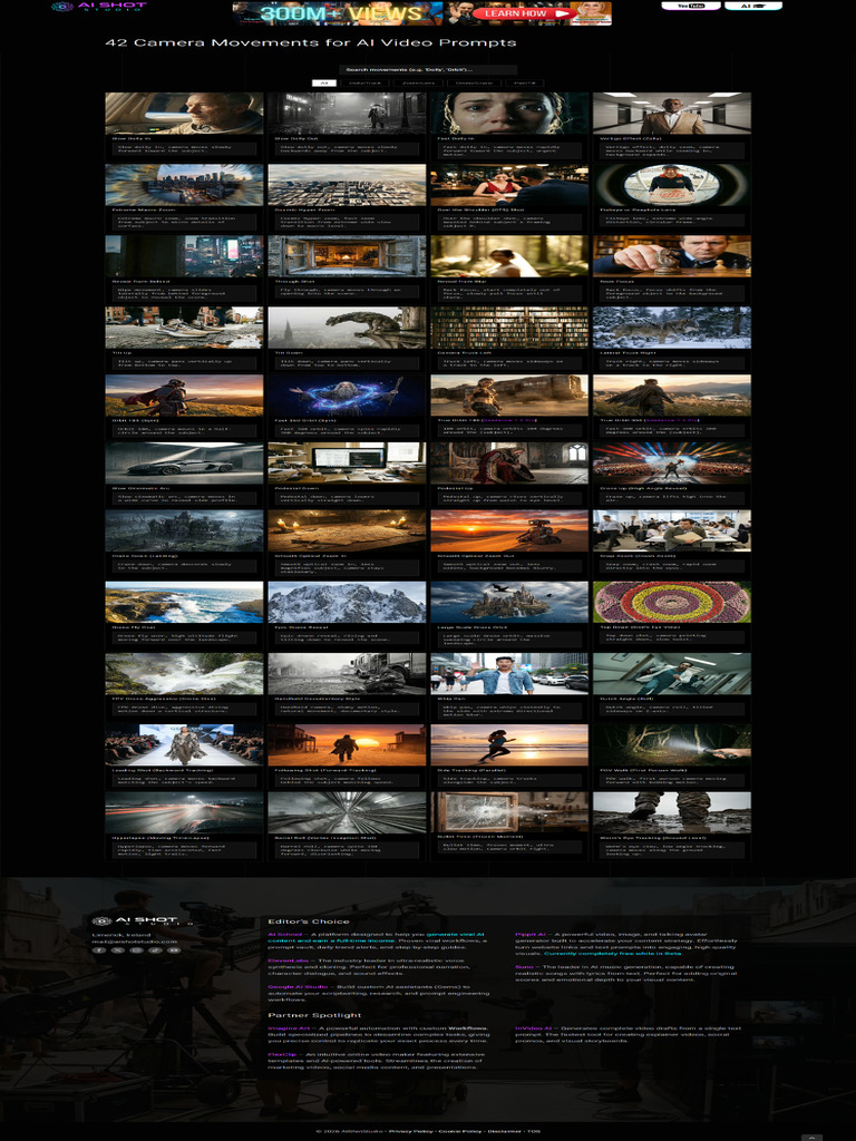 42 Camera Movements For AI Video Prompts The Ultimate List 03-21-2026 ...