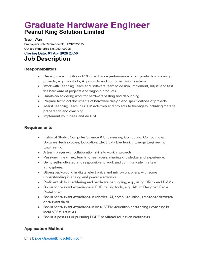 Graduate Hardware Engineer | PDF