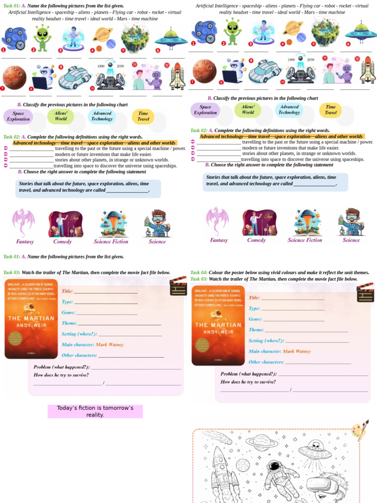 Unit Introduction Worksheet | PDF | Extraterrestrial Life | Mars