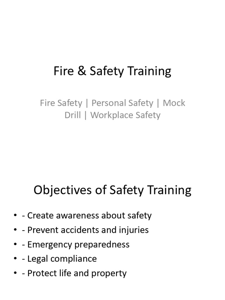 Fire and Safety Training-1 | PDF