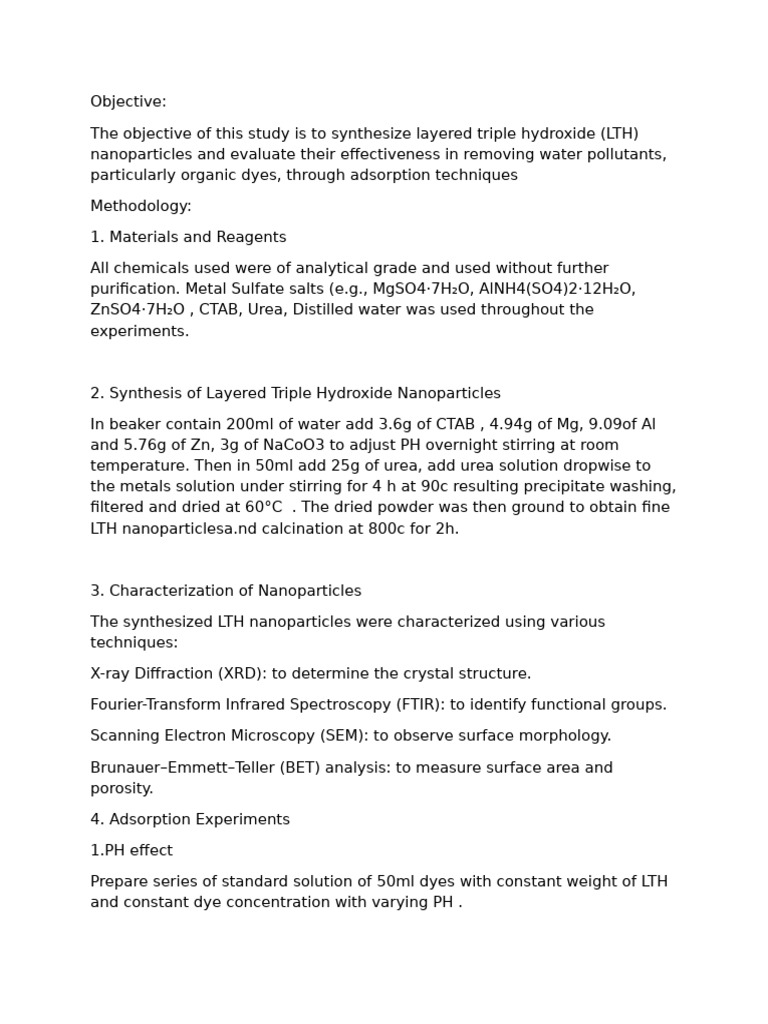 Objective and Methodology | PDF