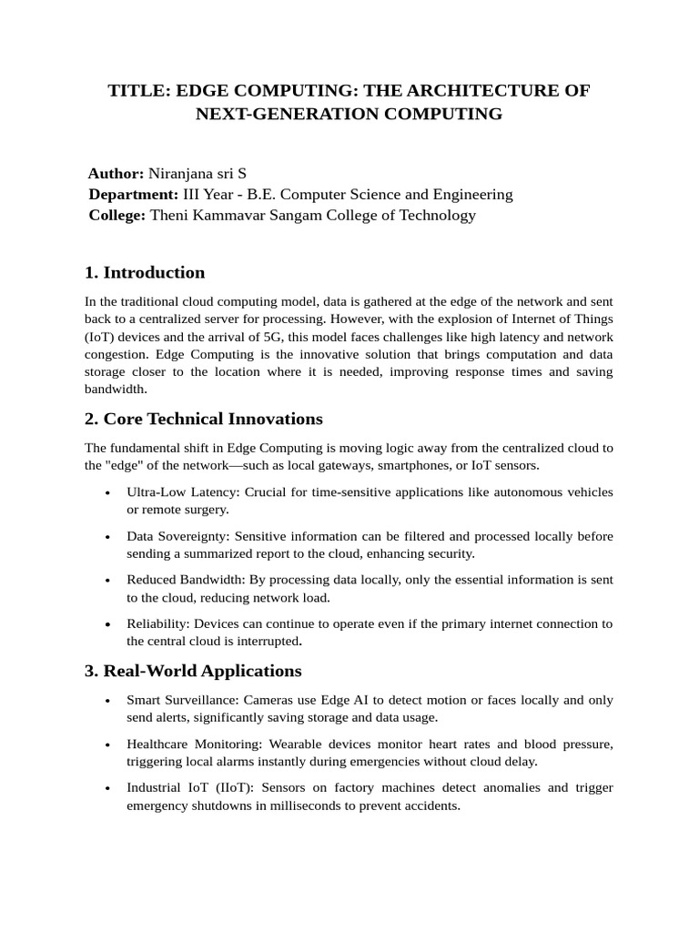 Title: Edge Computing: The Architecture of Next-Generation Computing ...