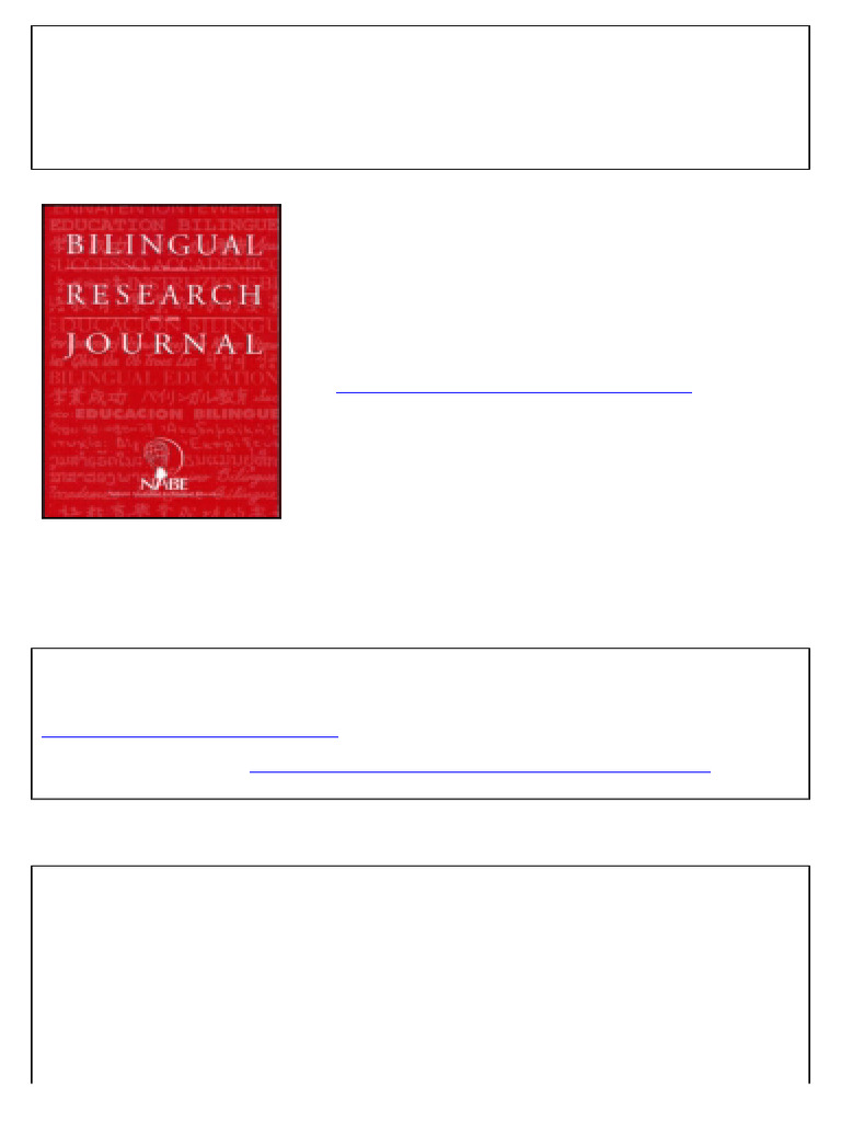 Bilingual Research Journal: The Journal of The National Association For ...