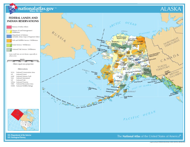 Alaska Federal and Indian Reservations Map | PDF | Alaska ...