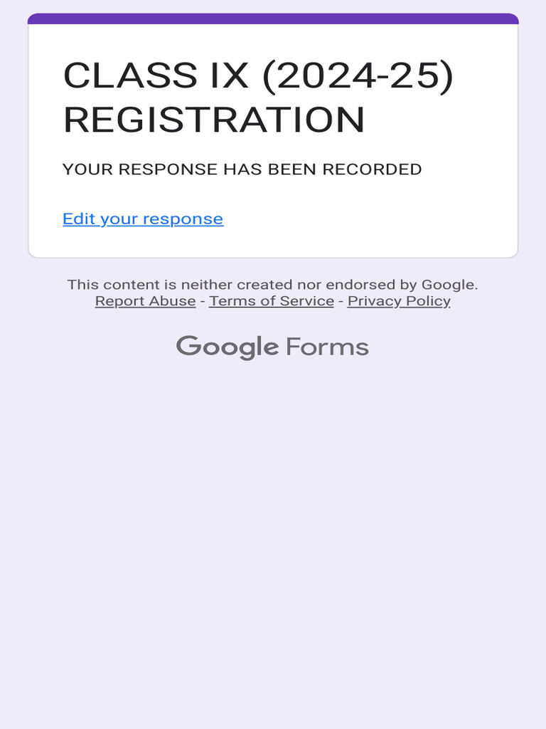 Class Ix (2024-25) Registration | PDF