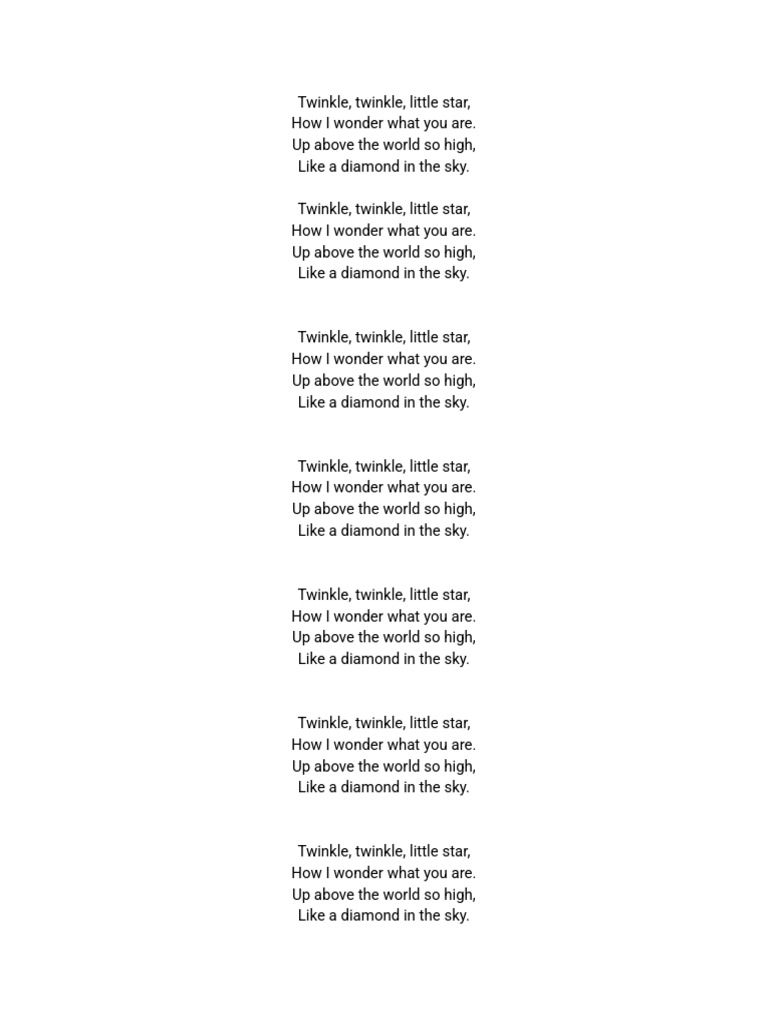 Twinkle Twinkle | PDF