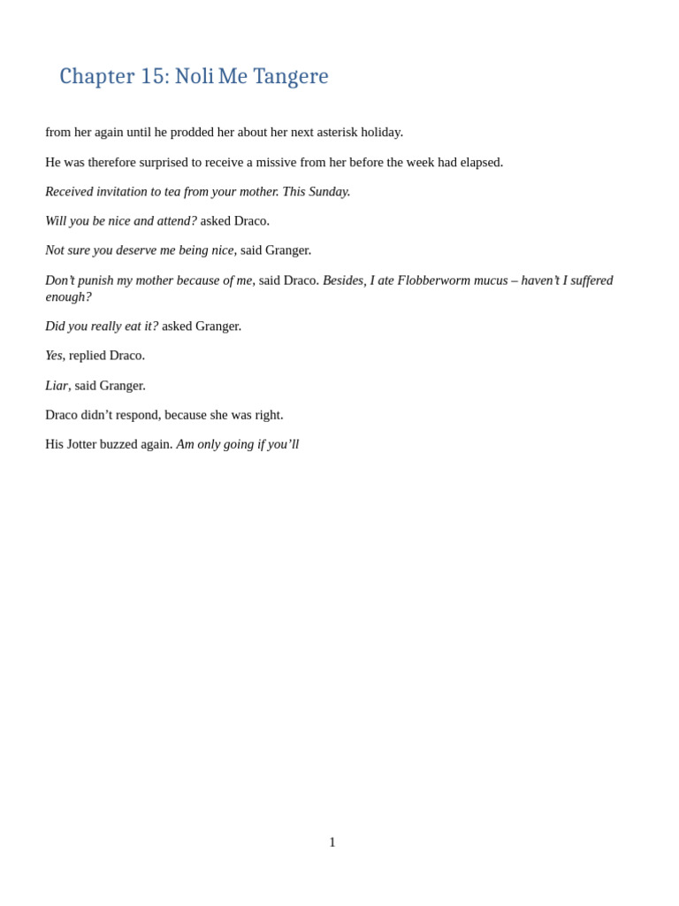 Chapter 15: Noli Me Tangere | PDF