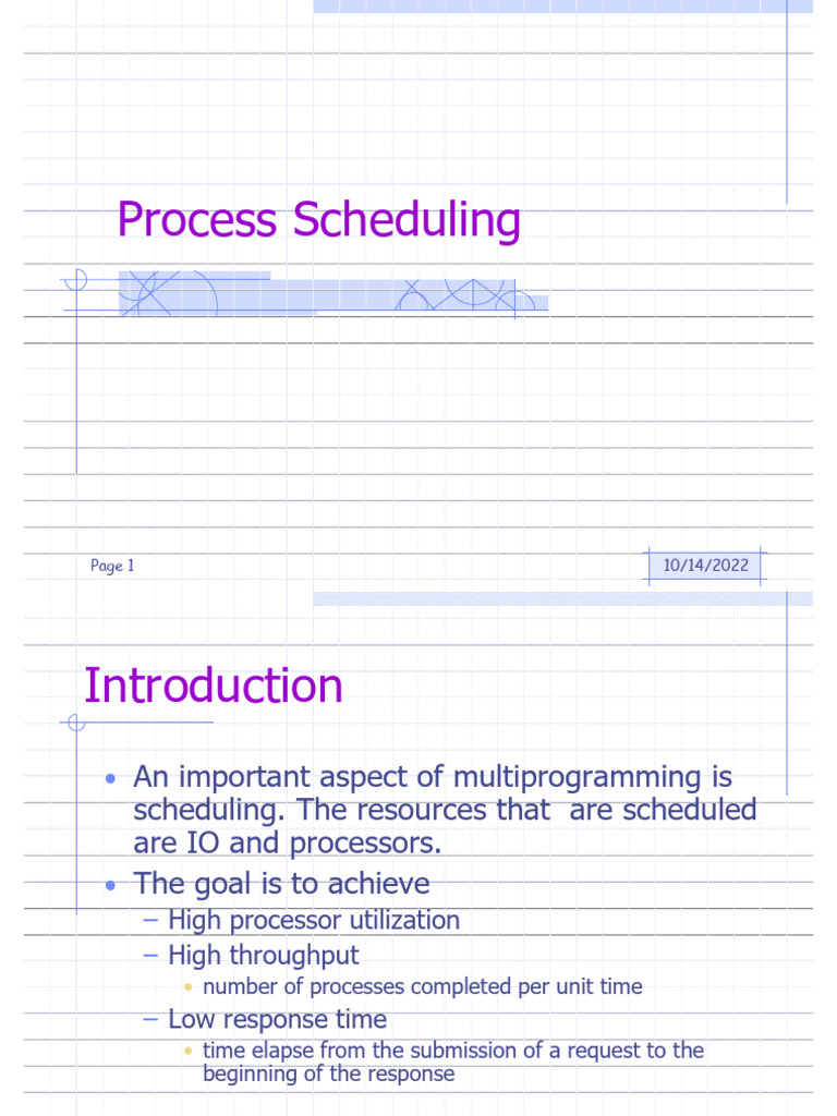 Process Scheduling PDF | PDF | Scheduling (Computing) | Computer ...