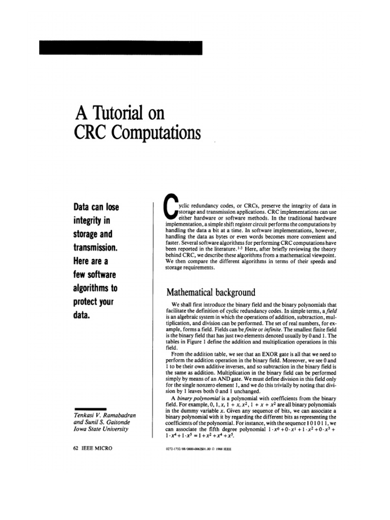 CRC | PDF