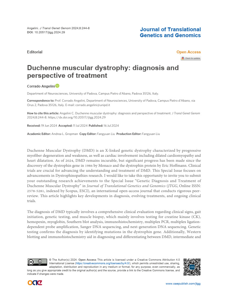 Duchenne Muscular Dystrophy | PDF | Health Sciences | Genetics