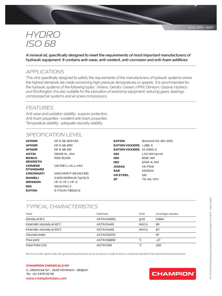 Hydro Iso 68 | PDF