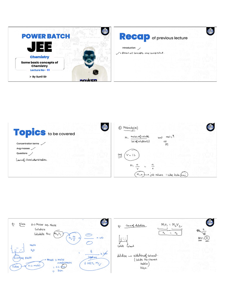 Some Basic Concepts of Chemistry 03 Class Notes-Invert | PDF