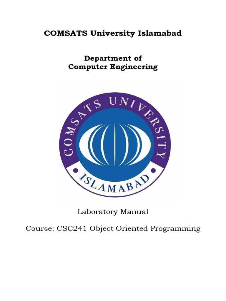 CSC241 Lab Manual Final | PDF | Parameter (Computer Programming ...