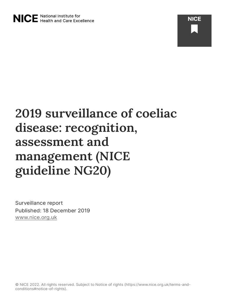 2019 Surveillance of Coeliac Disease Recognition Assessment and ...