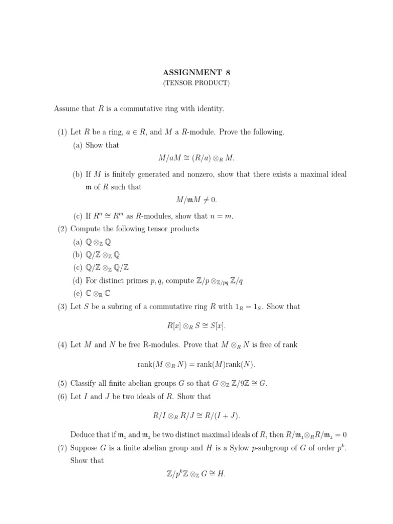 Assignment 8 | PDF