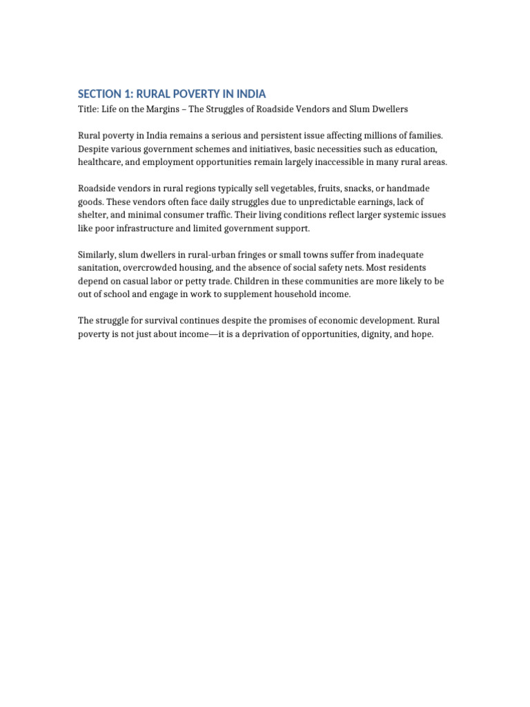 Titled Rural Urban Poverty Report | PDF | Cost Of Living | Poverty