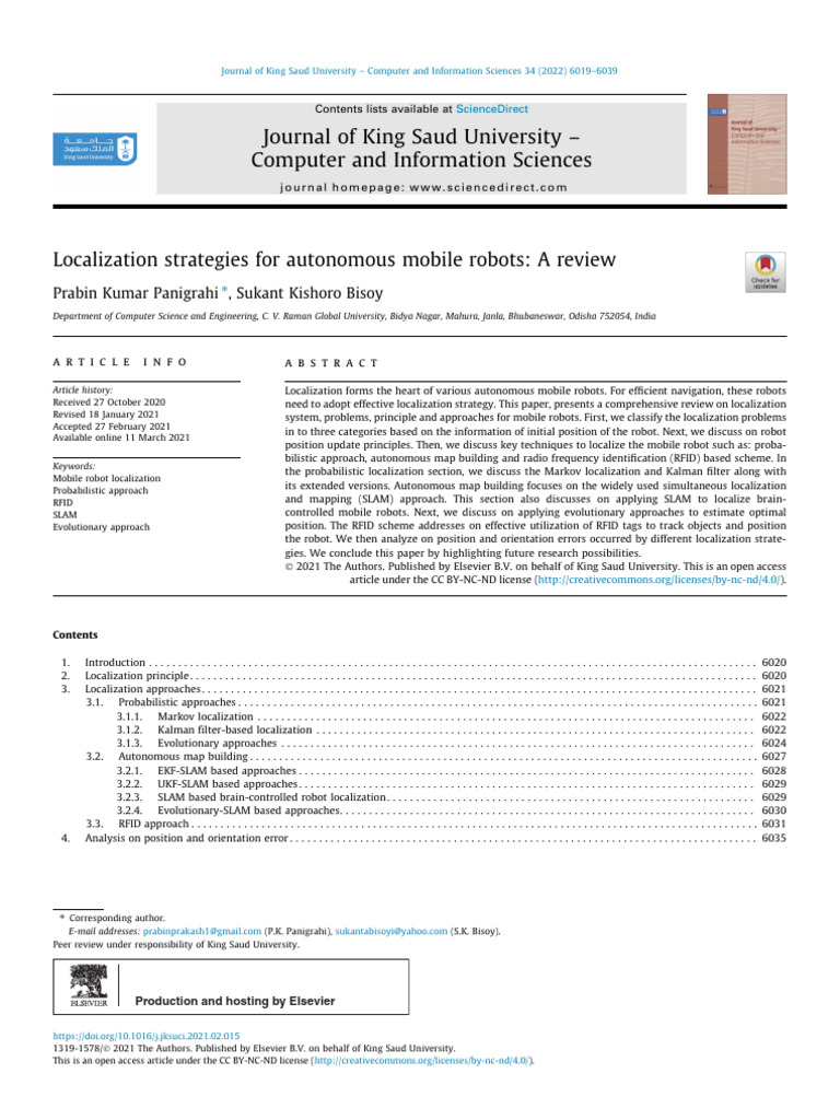 Localization Strategies For Autonomous Mobile Robots | PDF | Kalman Filter