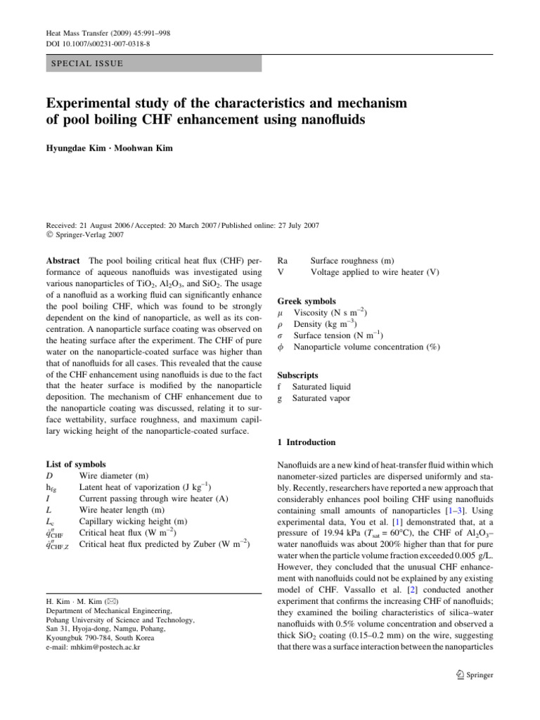 Experimental Study of The Characteristics and Mechanism | PDF ...