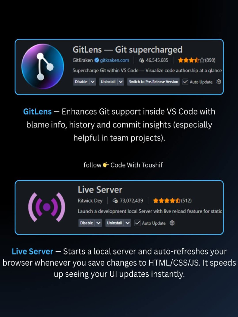 (Web) Extension Vs Code | PDF