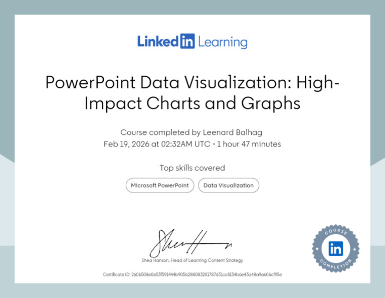 CertificateOfCompletion PowerPoint Data Visualization HighImpact | PDF